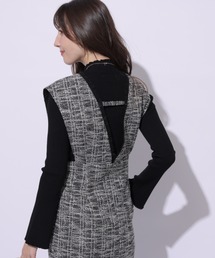 新品タグ付き★Apuweiser-riche テーラードツイードジャンスカ　白 Apuweiser-riche（アプワイザーリッシェ）の「テーラード