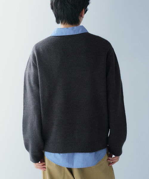 Adoon plain(アドーンプレーン)の「SOFT TOUCH V NECK KNIT / ソフトタッチVネックニット(ニット/セーター・メンズ・ボルドー/グリーン/チャコールグレー・LARGE/MEDIUM)」の15枚目の写真