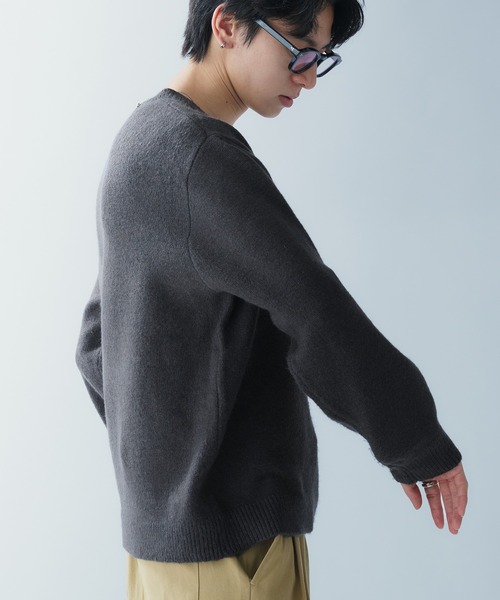 Adoon plain(アドーンプレーン)の「SOFT TOUCH V NECK KNIT / ソフトタッチVネックニット(ニット/セーター・メンズ・ボルドー/グリーン/チャコールグレー・LARGE/MEDIUM)」の12枚目の写真