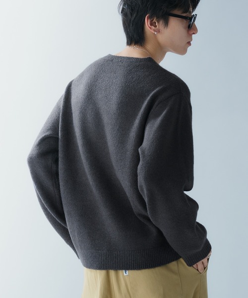 Adoon plain(アドーンプレーン)の「SOFT TOUCH V NECK KNIT / ソフトタッチVネックニット(ニット/セーター・メンズ・ボルドー/グリーン/チャコールグレー・LARGE/MEDIUM)」の13枚目の写真