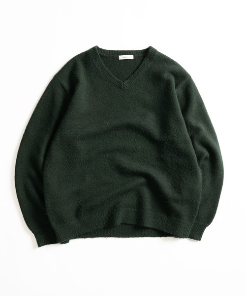 Adoon plain(アドーンプレーン)の「SOFT TOUCH V NECK KNIT / ソフトタッチVネックニット(ニット/セーター・メンズ・ボルドー/グリーン/チャコールグレー・LARGE/MEDIUM)」の8枚目の写真
