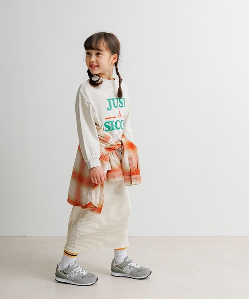 BAYFLOW（ベイフロー）の「[ポケット付き☆]リブスカート(KIDS)（スカート・キッズ・イエロー/ブラック/アイボリー・110cm/150cm/130cm）」の8枚目の写真