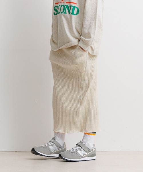 BAYFLOW（ベイフロー）の「[ポケット付き☆]リブスカート(KIDS)（スカート・キッズ・イエロー/ブラック/アイボリー・110cm/150cm/130cm）」の12枚目の写真