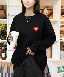 ワンポイント刺繍が大人可愛いゆったりロングスリーブT