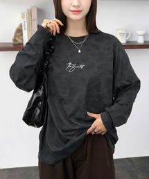 ワンポイント刺繍が大人可愛いゆったりロングスリーブT