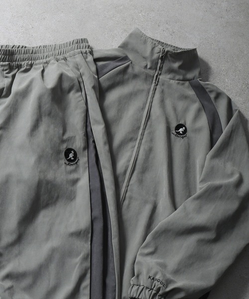 KANGOL（カンゴール）の「【KANGOL】 ピーチ スエード ワンポイント ロゴ刺繍 トラックパンツ / サイドライン / ピーチ素材 【セットアップ可能】（その他パンツ・メンズ・チャコール/カーキ/アイボリー/ブルー・LARGE/MEDIUM）」の12枚目の写真