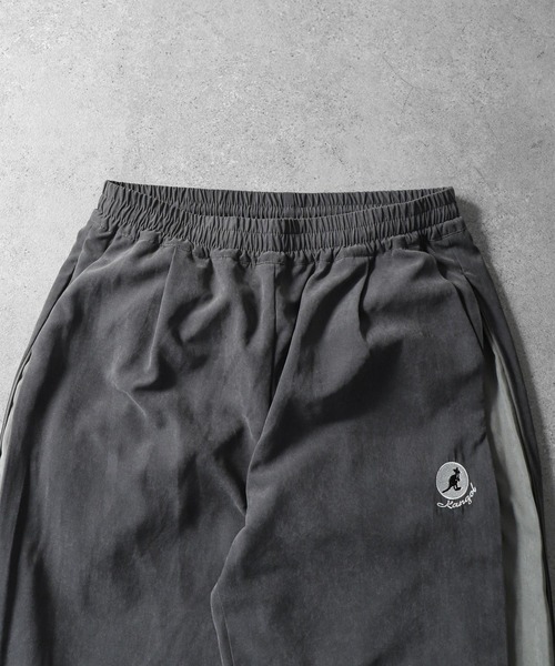 KANGOL（カンゴール）の「【KANGOL】 ピーチ スエード ワンポイント ロゴ刺繍 トラックパンツ / サイドライン / ピーチ素材 【セットアップ可能】（その他パンツ・メンズ・チャコール/カーキ/アイボリー/ブルー・LARGE/MEDIUM）」の15枚目の写真