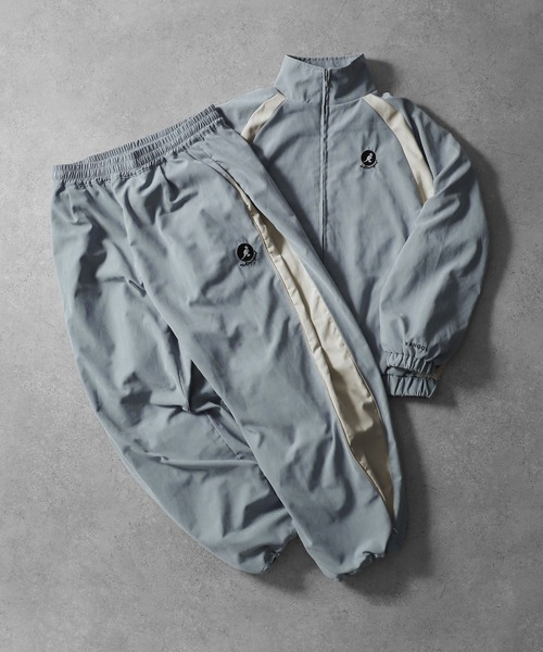 KANGOL（カンゴール）の「【KANGOL】 ピーチ スエード ワンポイント ロゴ刺繍 トラックパンツ / サイドライン / ピーチ素材 【セットアップ可能】（その他パンツ・メンズ・チャコール/カーキ/アイボリー/ブルー・LARGE/MEDIUM）」の9枚目の写真