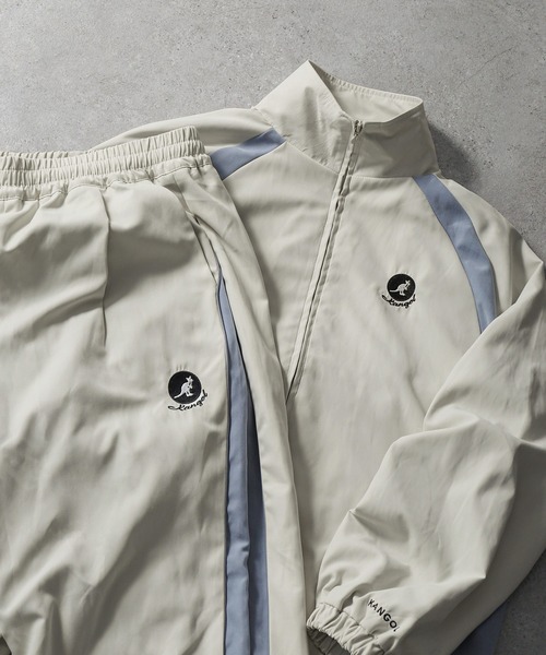 KANGOL（カンゴール）の「【KANGOL】 ピーチ スエード ワンポイント ロゴ刺繍 トラックパンツ / サイドライン / ピーチ素材 【セットアップ可能】（その他パンツ・メンズ・チャコール/カーキ/アイボリー/ブルー・LARGE/MEDIUM）」の10枚目の写真