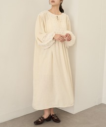 【MAGASIN DE MODE Chou Chou】リネンライクデコルテワンピース trc※