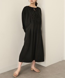 【MAGASIN DE MODE Chou Chou】リネンライクデコルテワンピース trc※