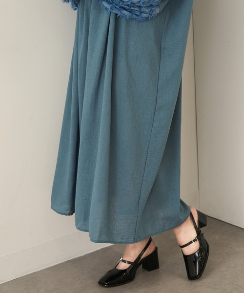 MAGASIN DE MODE Chou Chou(マガジンデモードシュシュ)の「【MAGASIN DE MODE Chou Chou】リネンライクデコルテワンピース trc※(ワンピース・レディース・ブラック/ホワイト/ブルー・FREE)」の13枚目の写真