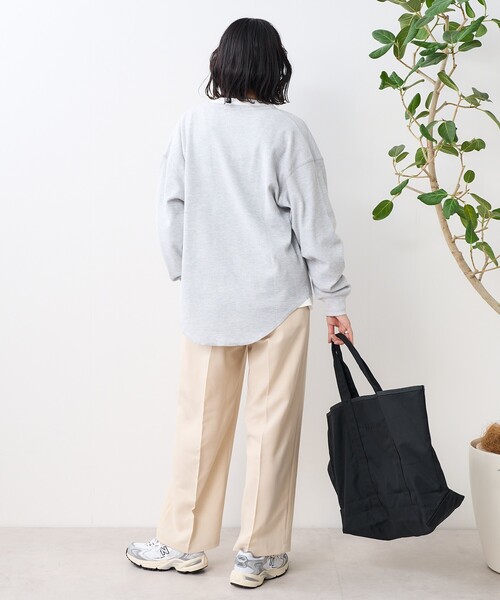 FREAK'S STORE(フリークスストア)の「【セットアイテム】ワッフルヘンリー ロンTセット(Tシャツ/カットソー・レディース・オフホワイト/ピンク/チャコール/グレー・フリ-)」の7枚目の写真