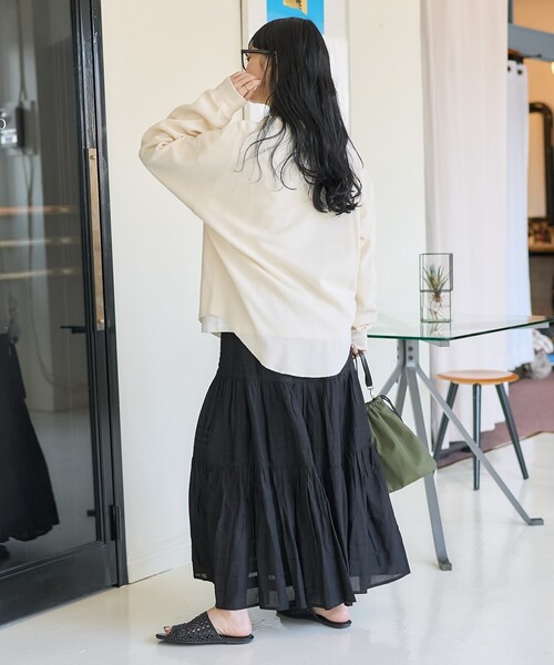 FREAK'S STORE(フリークスストア)の「【セットアイテム】ワッフルヘンリー ロンTセット(Tシャツ/カットソー・レディース・オフホワイト/ピンク/チャコール/グレー・フリ-)」の15枚目の写真