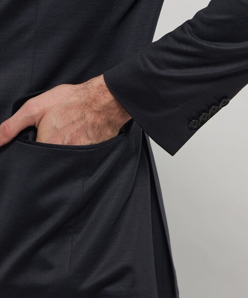 MACKINTOSH LONDON(マッキントッシュ ロンドン)の「【FLEX JERSEY】ハイゲージジャカードセットアップジャケット(テーラードジャケット・メンズ・ネイビー・40/38/42)」の3枚目の写真