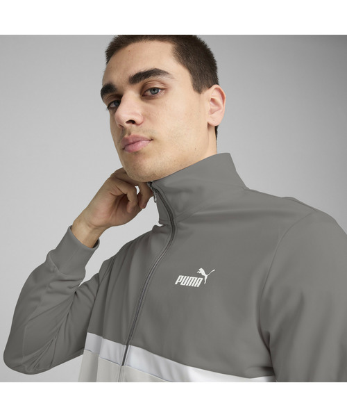 PUMA(プーマ)の「PUMA プーマ メンズ ポリ カラーブロック スーツ 上下セット(ジャージ・メンズ・グレー系その他/ブラック・MEDIUM/LARGE/XX-LARGE/X-LARGE/SMALL)」の9枚目の写真