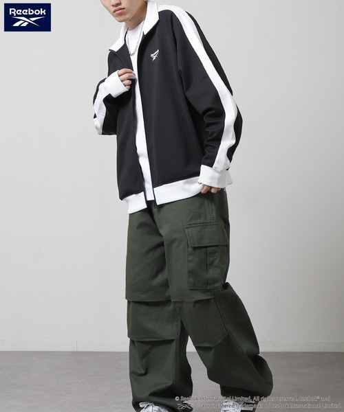 Reebok（リーボック）の「【REEBOK】 トラックトップ ゲームロゴ ジャケット / トラックジャケット（ジャージ・メンズ・ホワイト/ブラック/ブルーグレー・MEDIUM/LARGE）」の12枚目の写真