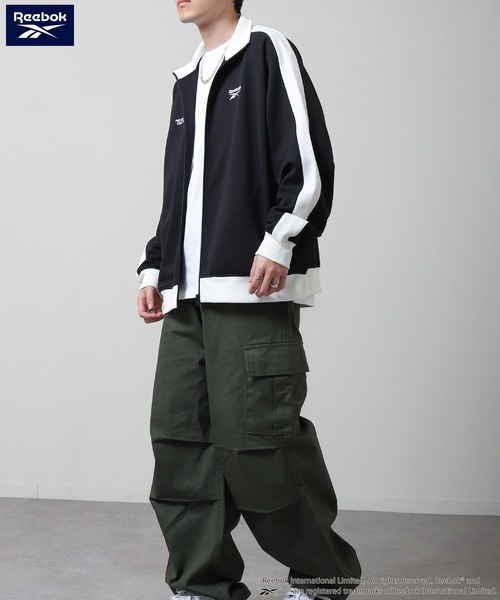 Reebok（リーボック）の「【REEBOK】 トラックトップ ゲームロゴ ジャケット / トラックジャケット（ジャージ・メンズ・ホワイト/ブラック/ブルーグレー・MEDIUM/LARGE）」の13枚目の写真