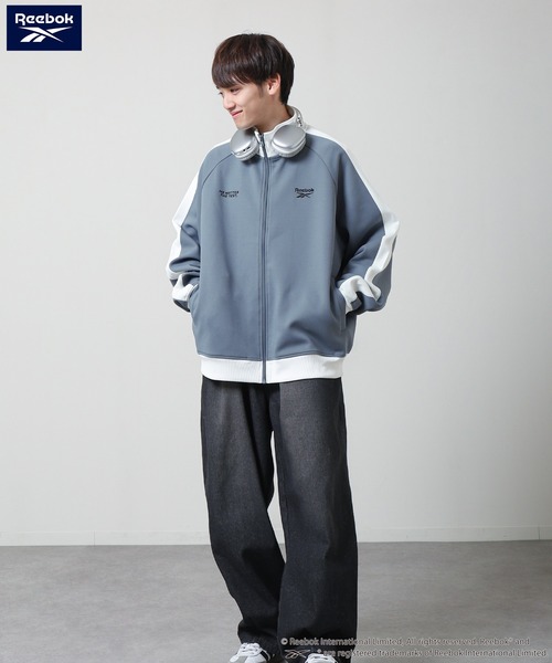 Reebok（リーボック）の「【REEBOK】 トラックトップ ゲームロゴ ジャケット / トラックジャケット（ジャージ・メンズ・ホワイト/ブラック/ブルーグレー・MEDIUM/LARGE）」の20枚目の写真