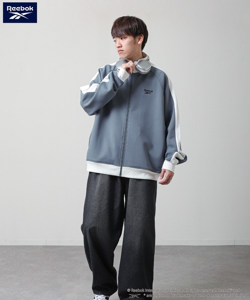 Reebok（リーボック）の「【REEBOK】 トラックトップ ゲームロゴ ジャケット / トラックジャケット（ジャージ・メンズ・ホワイト/ブラック/ブルーグレー・MEDIUM/LARGE）」の21枚目の写真