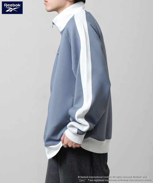 Reebok（リーボック）の「【REEBOK】 トラックトップ ゲームロゴ ジャケット / トラックジャケット（ジャージ・メンズ・ホワイト/ブラック/ブルーグレー・MEDIUM/LARGE）」の18枚目の写真