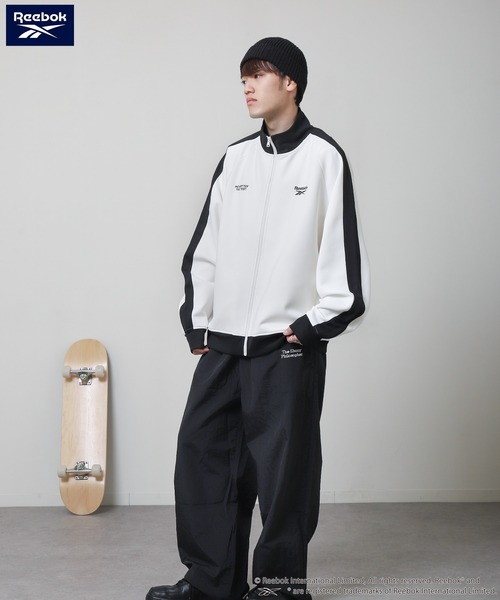 Reebok（リーボック）の「【REEBOK】 トラックトップ ゲームロゴ ジャケット / トラックジャケット（ジャージ・メンズ・ホワイト/ブラック/ブルーグレー・MEDIUM/LARGE）」の8枚目の写真