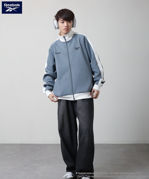Reebok（リーボック）の「【REEBOK】 トラックトップ ゲームロゴ ジャケット / トラックジャケット（ジャージ・メンズ・ホワイト/ブラック/ブルーグレー・MEDIUM/LARGE）」の19枚目の写真