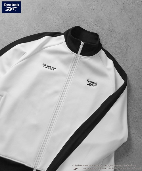 Reebok（リーボック）の「【REEBOK】 トラックトップ ゲームロゴ ジャケット / トラックジャケット（ジャージ・メンズ・ホワイト/ブラック/ブルーグレー・MEDIUM/LARGE）」の22枚目の写真