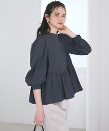 【SLOW/一部店舗限定】タンブラーコットンブロード ブラウス