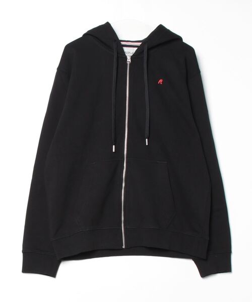 REPLAY(リプレイ)の「Rロゴ スウェットパーカー(パーカー・メンズ・ブラック/オフホワイト・SMALL/MEDIUM/LARGE/X-LARGE)」の2枚目の写真