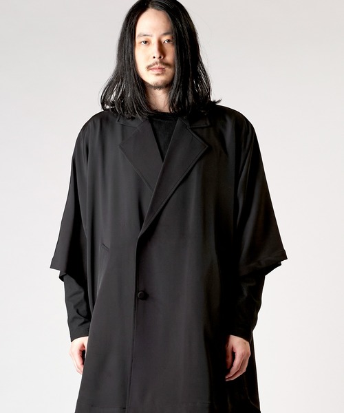 NO ID.（ノーアイディ）の「【NO ID.】Back Tuck Double Breasted Poncho / バック タック ダブル ブレスト ポンチョ（ポンチョ・メンズ・グレー/ブラック/ブルーグリーン・ONE SIZE）」の15枚目の写真