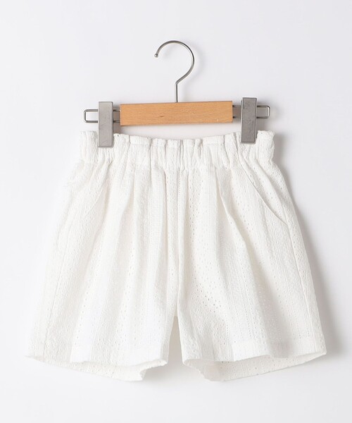 SHIPS(シップス)の「SHIPS KIDS:140~150cm / レース ショート パンツ(その他パンツ・キッズ・レンガ/ホワイト・150/140)」の1枚目の写真