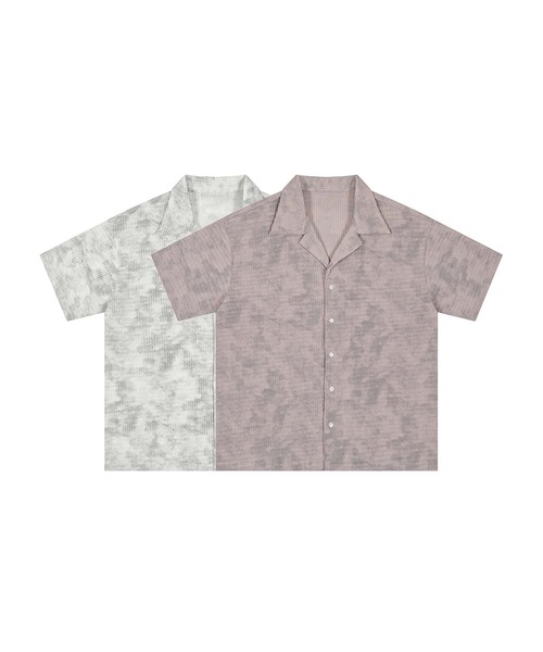 aimoha(アイモハ)の「【aimoha neo】Pastel Grayish Camo Shirt (SS)(シャツ/ブラウス・メンズ・オフホワイト/ピンク・MEDIUM/LARGE/X-LARGE/XX-LARGE)」の3枚目の写真