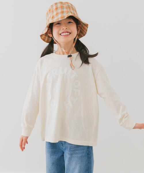 FRUIT OF THE LOOM（フルーツオブザルーム）の「『別注』FRUIT OF THE LOOM×DOORS　サークルロゴ長袖Tシャツ(KIDS)（Tシャツ/カットソー・キッズ・ブラウン/オフホワイト/ピンク・120/105/150/135）」の6枚目の写真