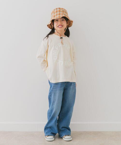 FRUIT OF THE LOOM（フルーツオブザルーム）の「『別注』FRUIT OF THE LOOM×DOORS　サークルロゴ長袖Tシャツ(KIDS)（Tシャツ/カットソー・キッズ・ブラウン/オフホワイト/ピンク・120/105/150/135）」の8枚目の写真