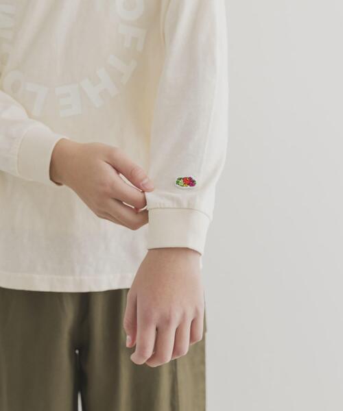 FRUIT OF THE LOOM（フルーツオブザルーム）の「『別注』FRUIT OF THE LOOM×DOORS　サークルロゴ長袖Tシャツ(KIDS)（Tシャツ/カットソー・キッズ・ブラウン/オフホワイト/ピンク・120/105/150/135）」の12枚目の写真