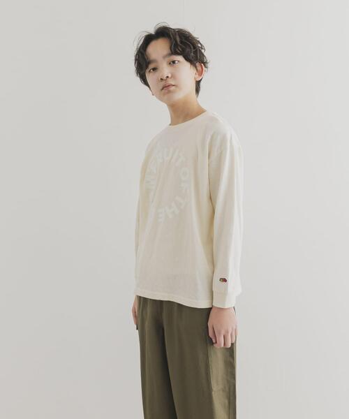 FRUIT OF THE LOOM（フルーツオブザルーム）の「『別注』FRUIT OF THE LOOM×DOORS　サークルロゴ長袖Tシャツ(KIDS)（Tシャツ/カットソー・キッズ・ブラウン/オフホワイト/ピンク・120/105/150/135）」の13枚目の写真