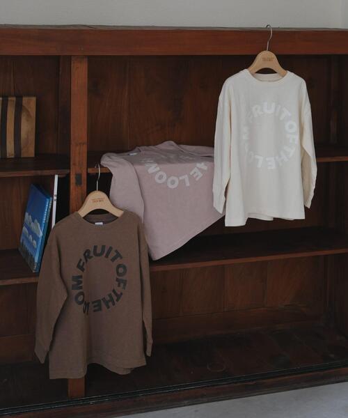 FRUIT OF THE LOOM（フルーツオブザルーム）の「『別注』FRUIT OF THE LOOM×DOORS　サークルロゴ長袖Tシャツ(KIDS)（Tシャツ/カットソー・キッズ・ブラウン/オフホワイト/ピンク・120/105/150/135）」の18枚目の写真