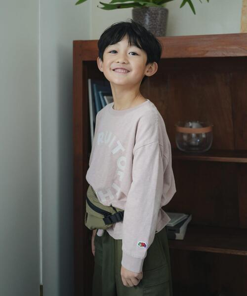 FRUIT OF THE LOOM（フルーツオブザルーム）の「『別注』FRUIT OF THE LOOM×DOORS　サークルロゴ長袖Tシャツ(KIDS)（Tシャツ/カットソー・キッズ・ブラウン/オフホワイト/ピンク・120/105/150/135）」の21枚目の写真