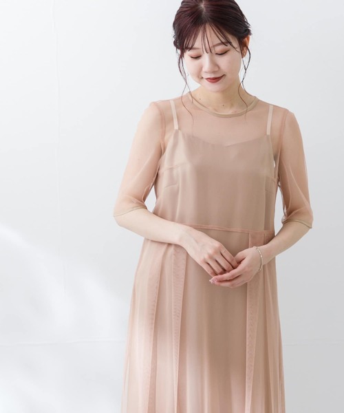 シャンブレーキャミドッキングドレス kaene/シャンブレーキャミドッキングドレス（ワンピース