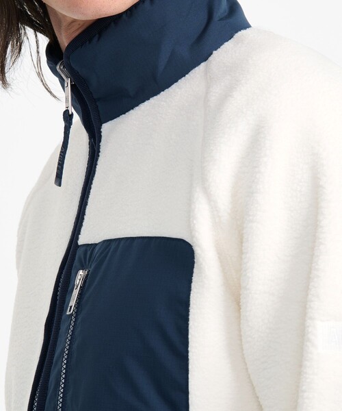 AIGLE(エーグル)の「ワンポイント刺繍ロゴ スタンドネック シェルパボアフリース T-KIT(ブルゾン・メンズ・ホワイト/モスグリーン・XL/L/M/S)」の12枚目の写真
