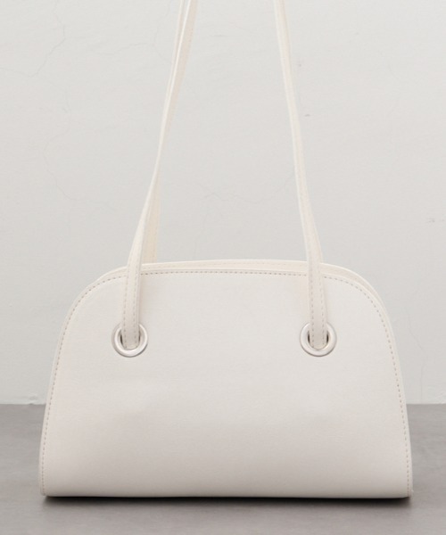 AZUL by moussy(アズールバイマウジー)の「ハーフムーンミニトートバッグ(ハンドバッグ・レディース・アイボリー/ブラック・FREE)」の1枚目の写真