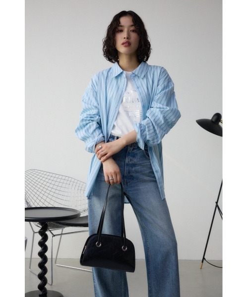 AZUL by moussy(アズールバイマウジー)の「ハーフムーンミニトートバッグ(ハンドバッグ・レディース・アイボリー/ブラック・FREE)」の10枚目の写真
