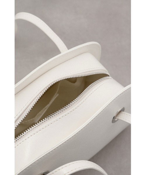 AZUL by moussy(アズールバイマウジー)の「ハーフムーンミニトートバッグ(ハンドバッグ・レディース・アイボリー/ブラック・FREE)」の8枚目の写真