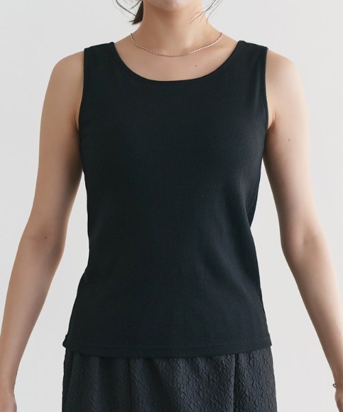 Pierrot（ピエロ）の「カップ付きタンクトップ（インナーウェア/肌着・レディース・オフホワイト/ブラック・S/M/L）」の20枚目の写真