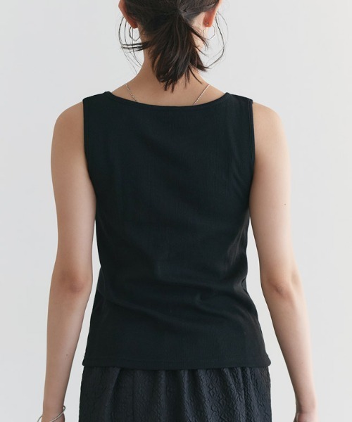 Pierrot（ピエロ）の「カップ付きタンクトップ（インナーウェア/肌着・レディース・オフホワイト/ブラック・S/M/L）」の22枚目の写真