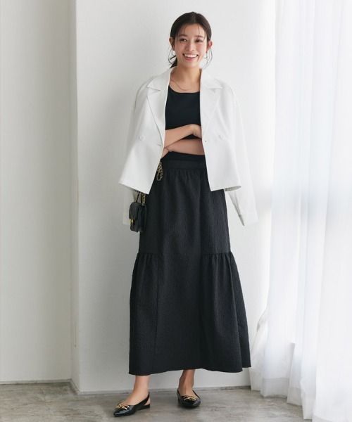 Pierrot（ピエロ）の「カップ付きタンクトップ（インナーウェア/肌着・レディース・オフホワイト/ブラック・S/M/L）」の19枚目の写真