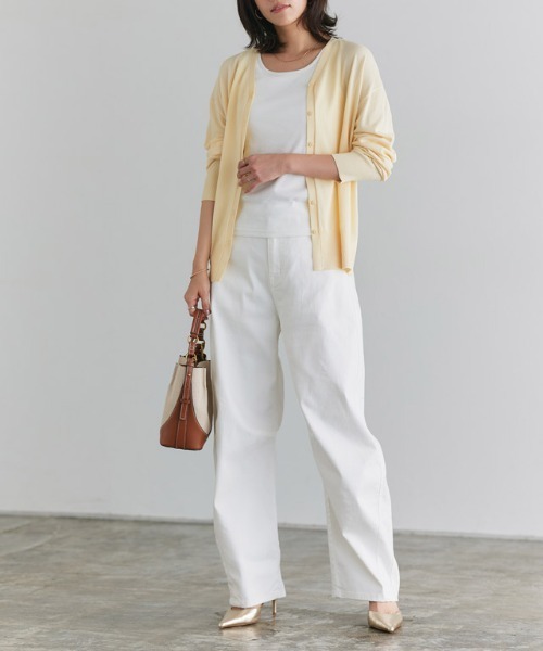 Pierrot（ピエロ）の「カップ付きタンクトップ（インナーウェア/肌着・レディース・オフホワイト/ブラック・S/M/L）」の9枚目の写真