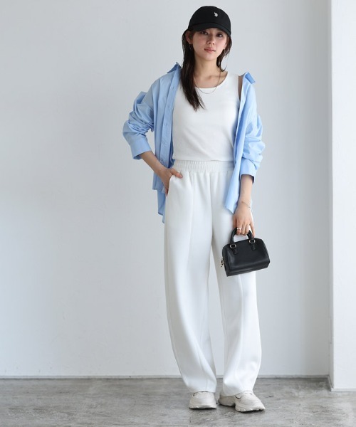 Pierrot（ピエロ）の「カップ付きタンクトップ（インナーウェア/肌着・レディース・オフホワイト/ブラック・S/M/L）」の13枚目の写真