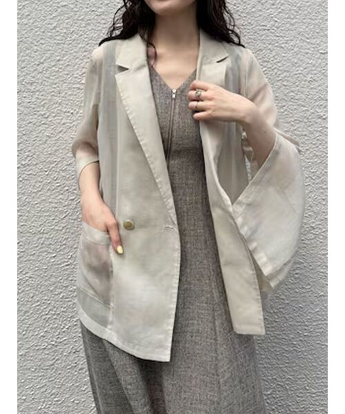 B00389 ラグナムーンLAGUNAMOON LADYノーカラージャケット B00389 ラグナムーンLAGUNAMOON LADYノーカラージャケット